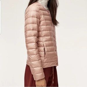 NWOT Aritzia Wilfred Elle Packable Down Puffer in Black in Size xxs